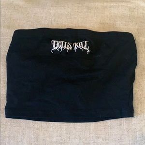 dolls kill black tube top